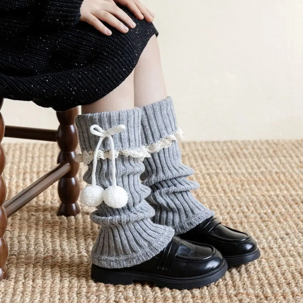 

Kawaii Y2K Knitted Leg Covers Sweet Elastic Women's Leg Warmers Comfortable Soft JK Knee High Socks Student