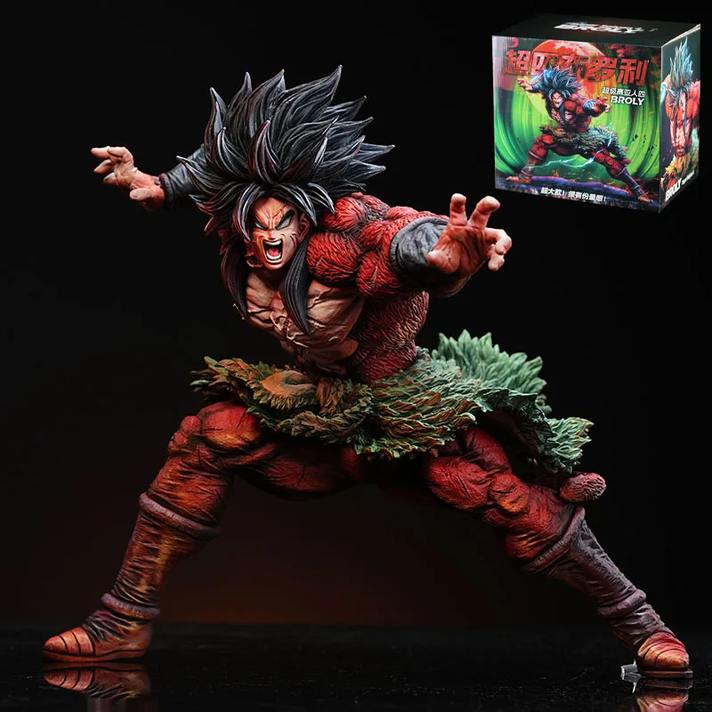 

28 см Dragon Ball аниме Безумная собака Broli Super Saiyan 4 Фигурки Модель Кукла Фигурка Коллекция Орнамент Статуя Подарок