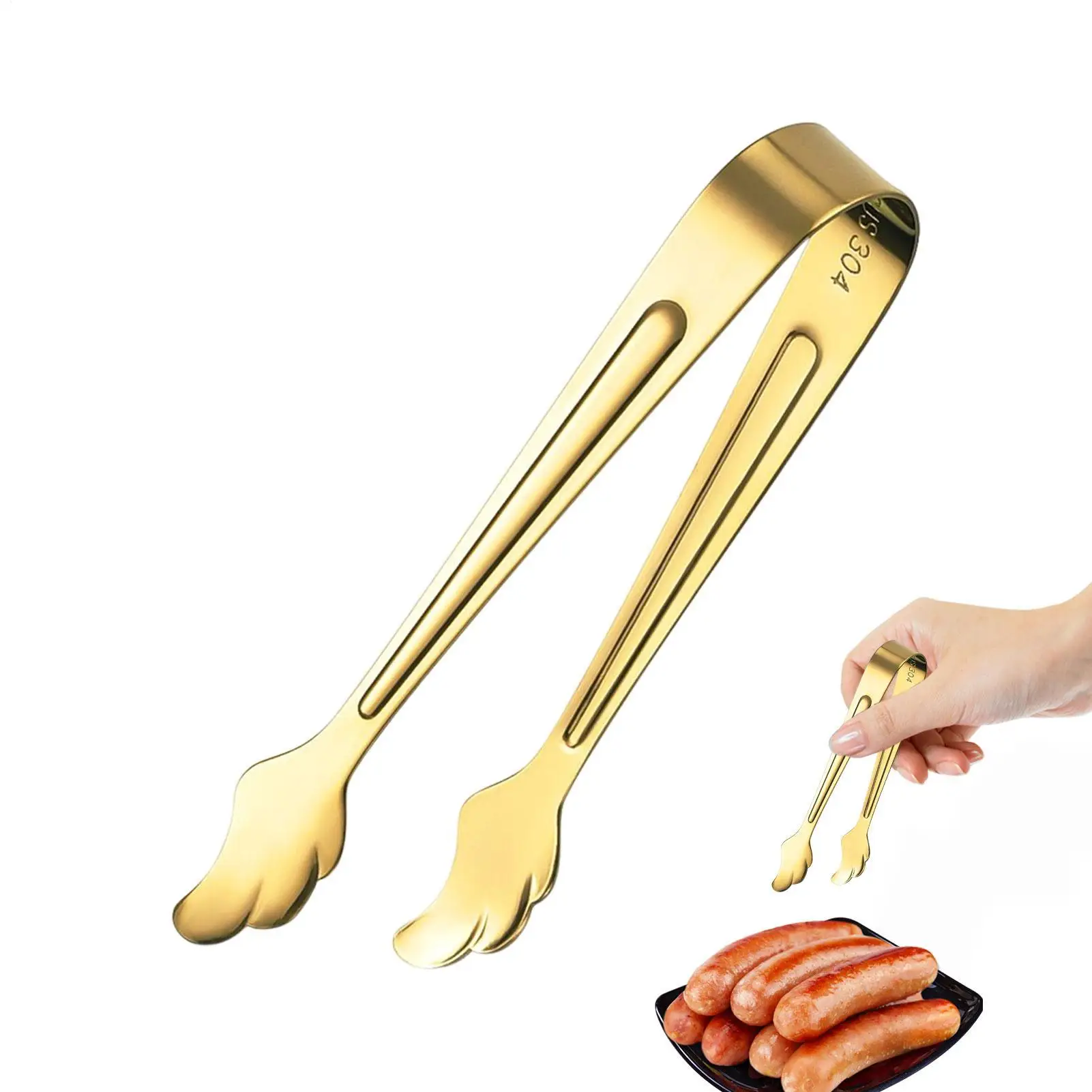 1pcs Winged Mini Serving Tongs - Elegant Stainless Steel Appetizer & Snack Servers for Weddings, Parties, and Charcuterie Trays