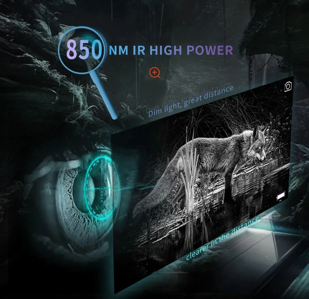 NV710S Профессиональный инфракрасный прицел ночного видения 400 м 14X WIFI APP Цифровые монокулярные телескопы с рукавом 35-48 мм