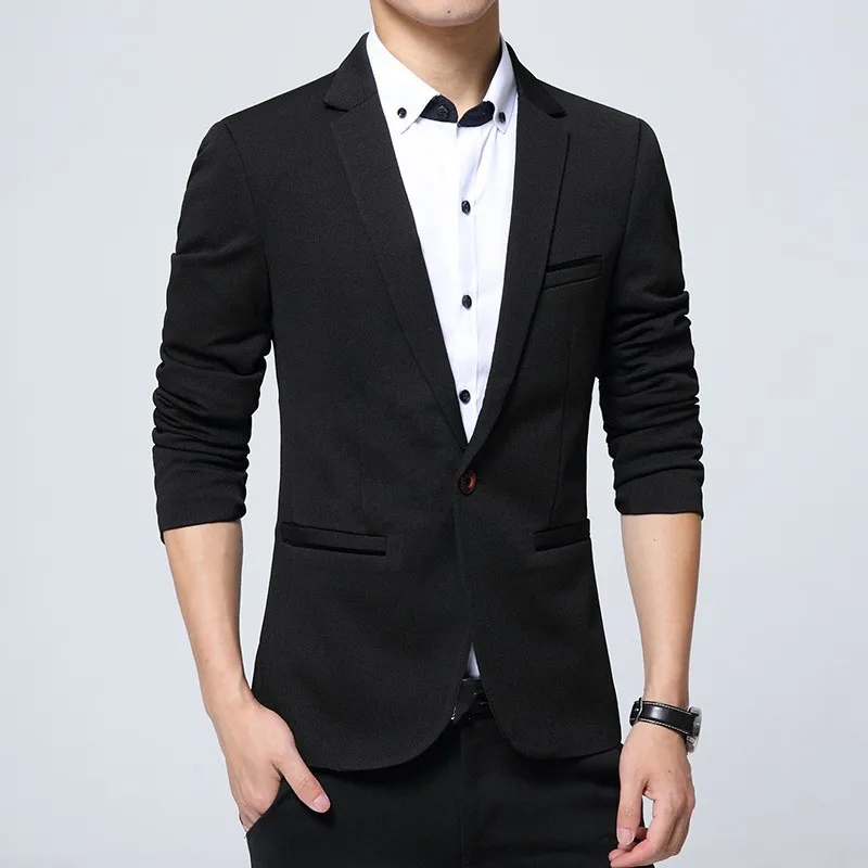 New 2026 Men's Smart Casual Suit Blazers Fashion Solid Slim Formal Suit Jackets Party Wedding Groom Dress Suit Coats All Seasons