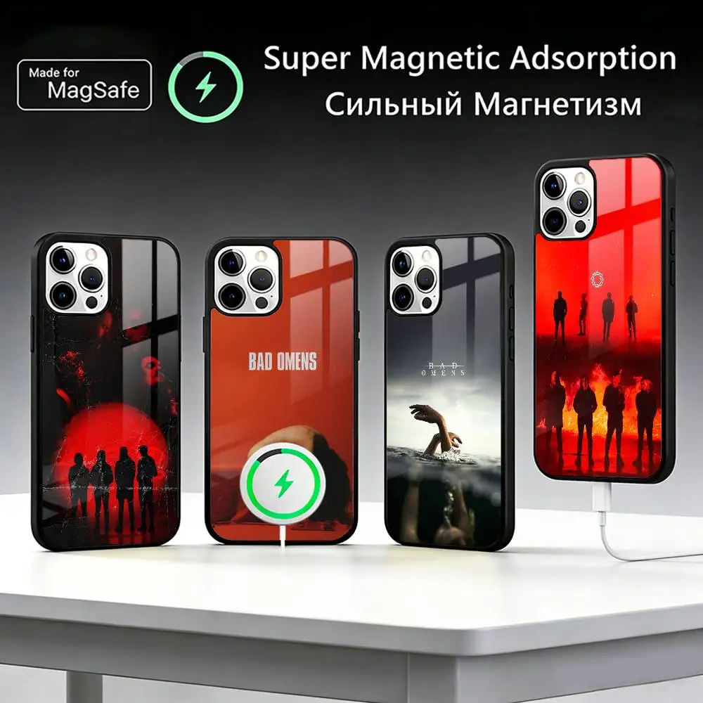 

B-Bad Death Peace Mind Omens Phone Case For iPhone17,16,15,14,13,12,11 Plus,Pro Max For Magsafe Wireless Charging