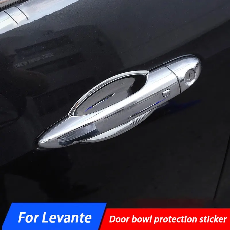 

ABS серебристый хром автомобильные аксессуары внешняя крышка чаши двери накладка наклейка для Maserati Levante Ghibli Quattroporte 2013-2019