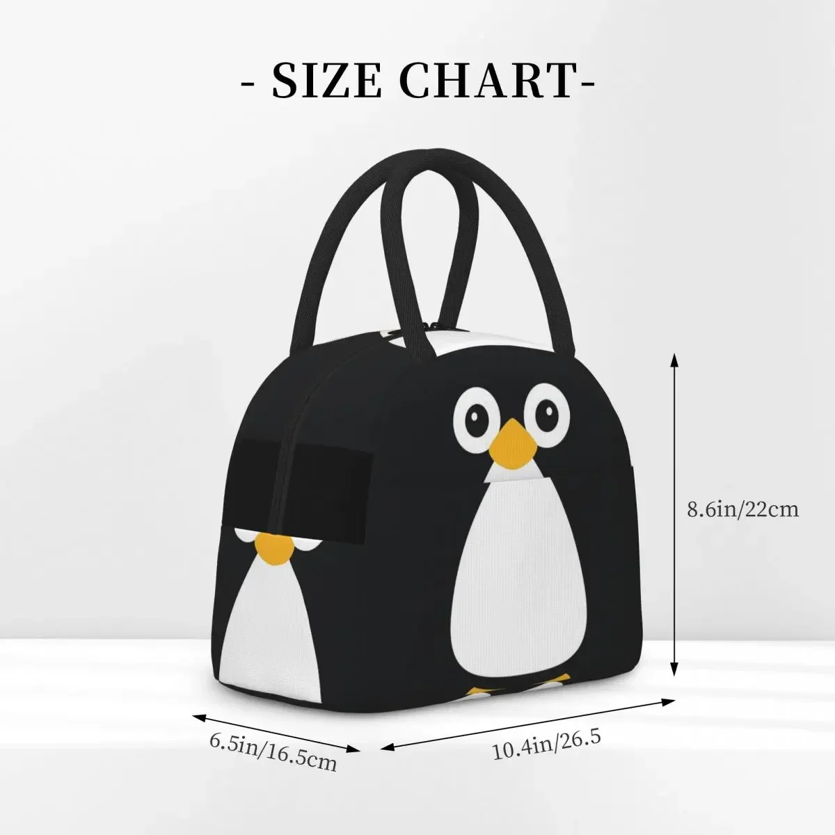 Cute Vector Penguin Insulated Lunch Bag for Women Kids Portable Food Boxes Thermal Lunch Box Tote