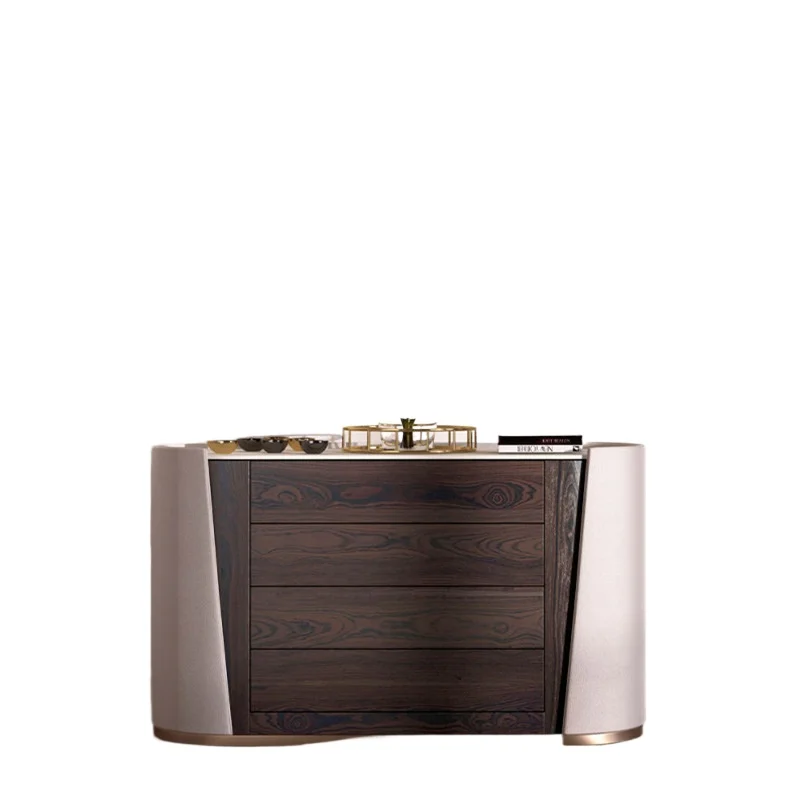 

Light luxury dining side cabinet, living room partition cabinet, modern simple marble locker, high-end countertop drawer type