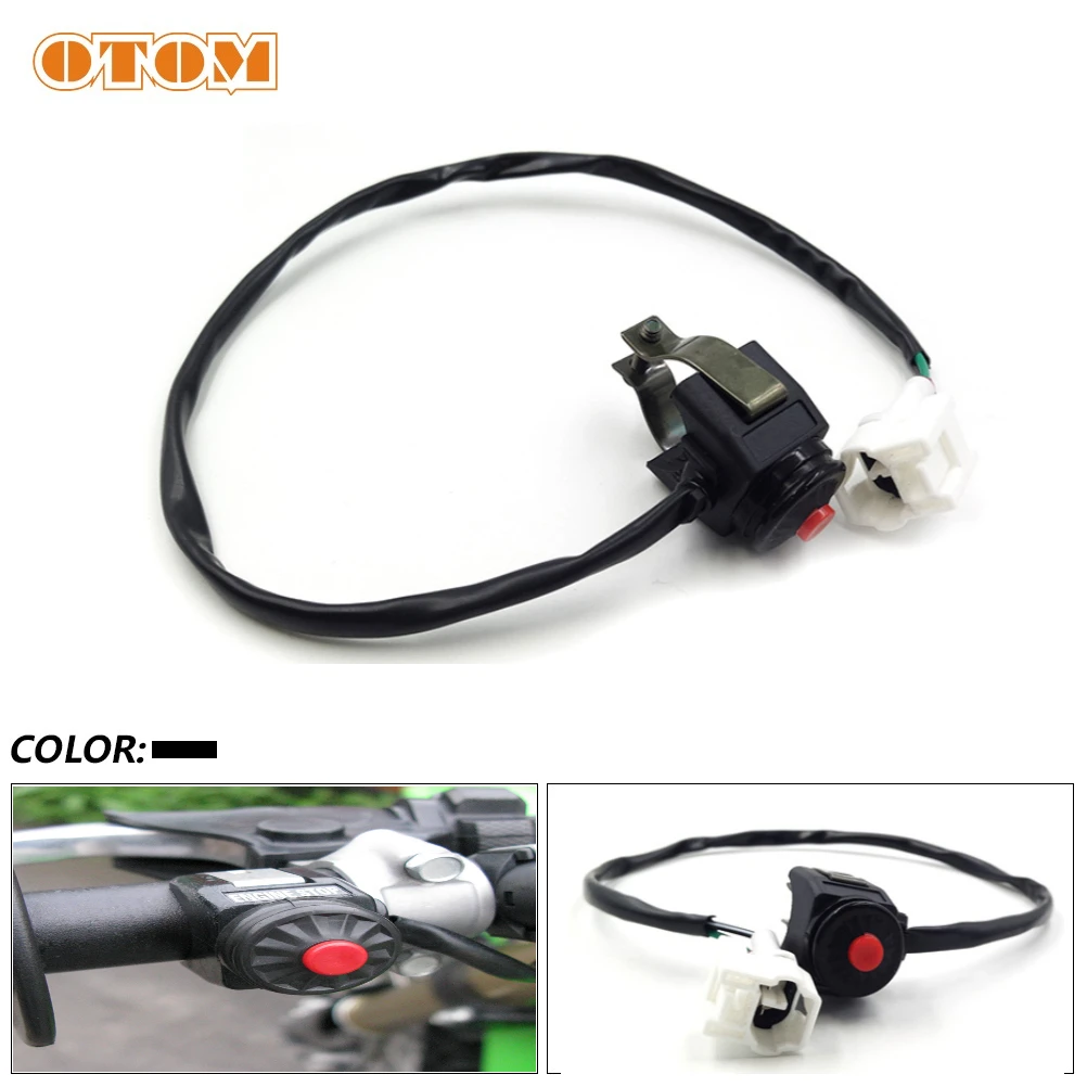 Hot Motorcycle Kill Switch Handlebar Engine Stop Button Circular Flameout ON/OFF For KAWASAKI 2016-2024 KXF KX KLX-R 250 300 450