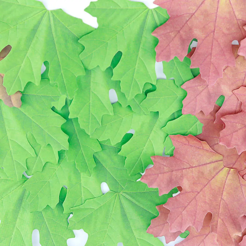 

12pcs Simulation Maple Leaf Thickened Reusable Memo Pads For Students Office School Lightweight Portable Message