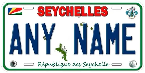 Seychelles Any Name Personalized Novelty Car License Plate Aluminum