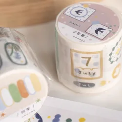 6m Orange Studio Four Season Dairy Special Oil Washi Tapes Craft Supplies DIY Scrapbooking Card Making Decorative Plan Sticker