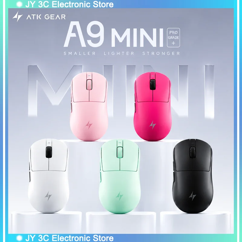 ATK A9 Mini Master Plus PAW3955 MASTER 8K Polling Tri-Mode Wireless Gaming Mouse 39g Ultra Lightweight Nordic 54L15 For E-sports