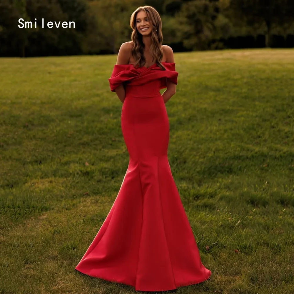 

Smileven Luxury Mermaid Prom Dress Classical Off The Shoulder Party Gowns Hip Hugging Formal Occassion Dress Customized 2026