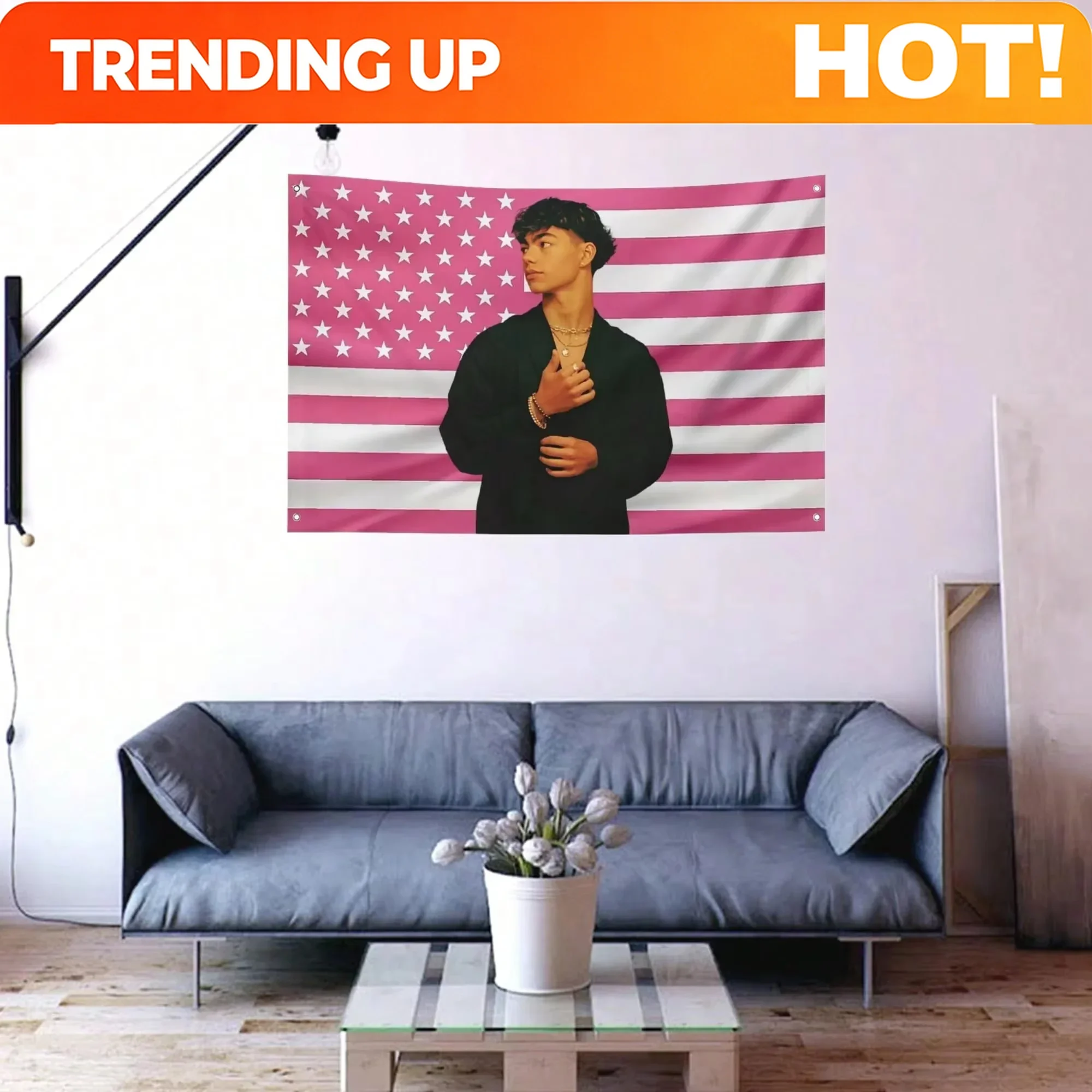 Customization Fun Malachi Flag Tapestry | Barton Flag Poster Wall Hanging | Unique Gift & Room Decor (Flat Print)