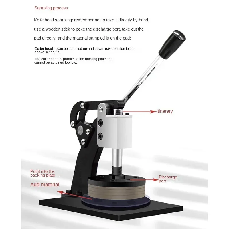 NEW 100CM2 hand-pressed circular sampler manual diameter 112MM circular sampling knife film paper cloth sampling cutting machine