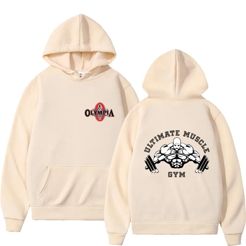 Hip Hop Mens Hoodies OLYMPIA Gym Fleece Women/Men Hoodie Oversized Y2K Unisex Punk Jogger Sportswear Clothes Hoody Streetwear