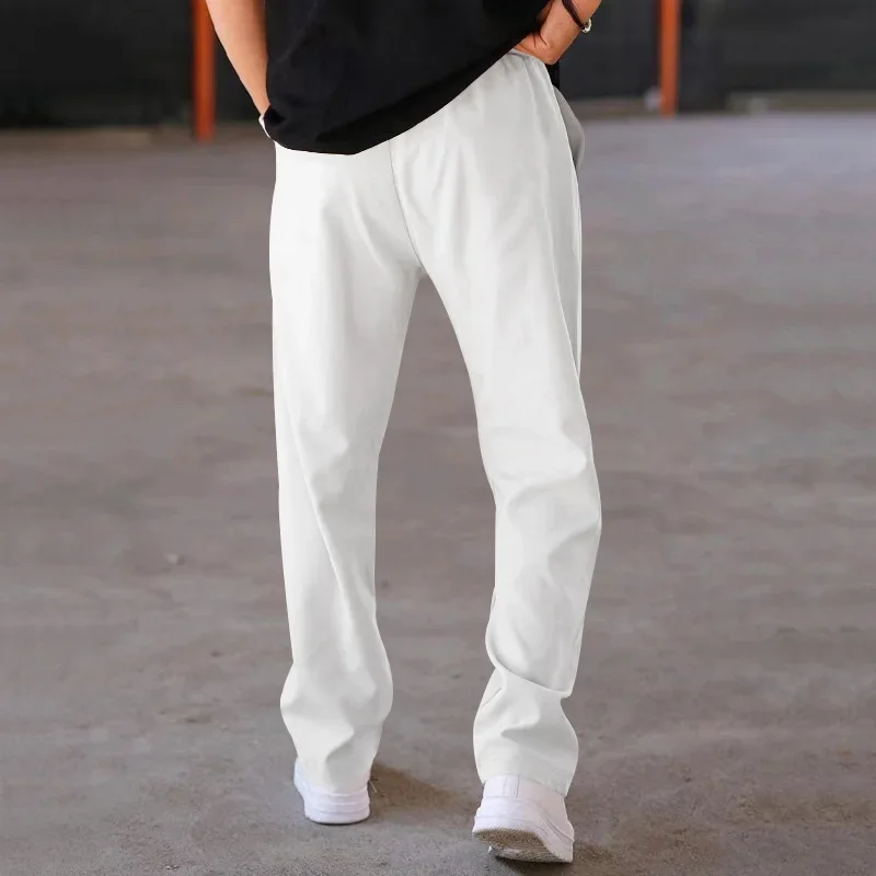 Spring/Summer Hot Selling Men's Fashionable Casual Solid Color Pants Loose Tight Cord Straight Pants