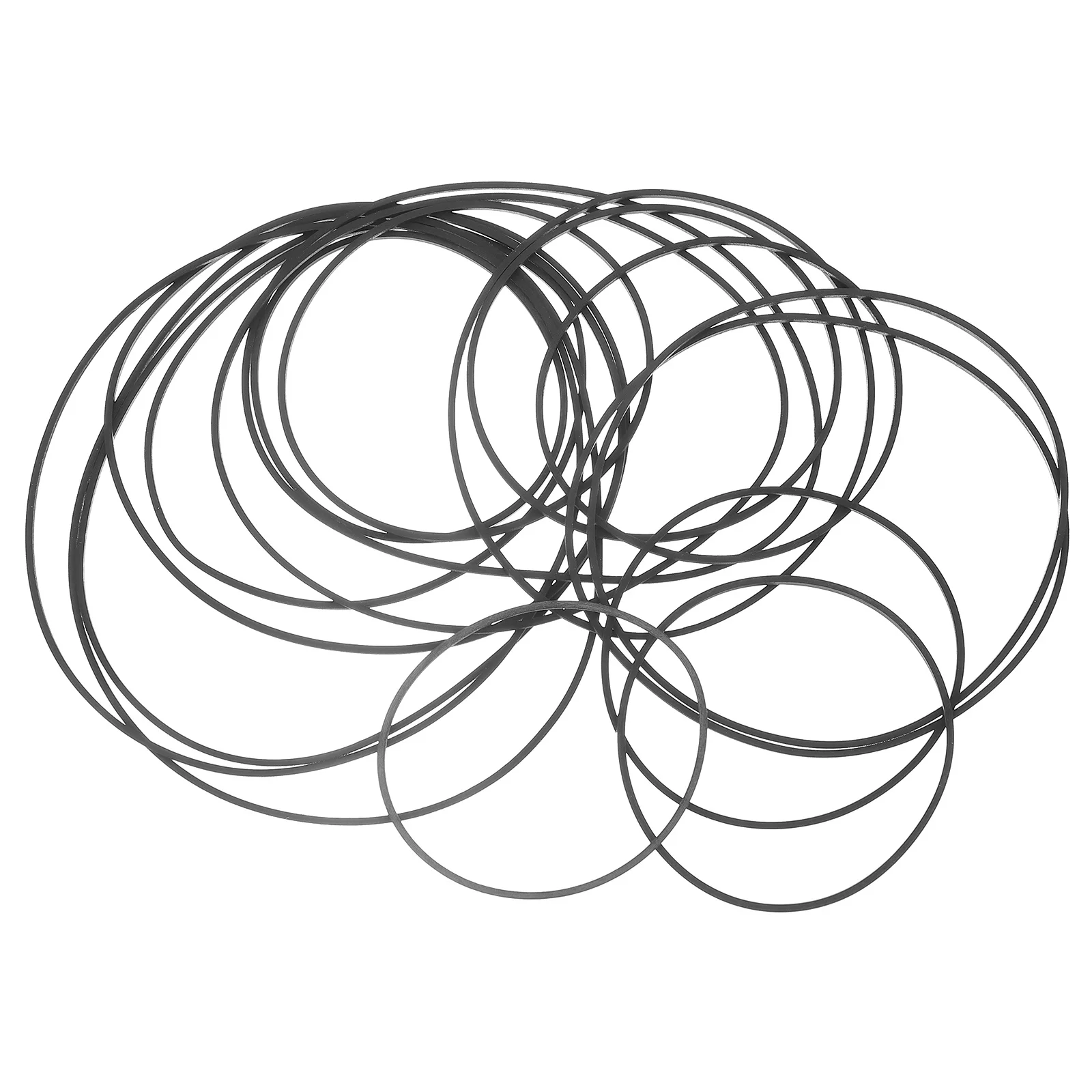 50個のカセットテープレコーダーベルト、ヴィンテージプレーヤーのスムーズなターンテーブル回転とノイズ低減のための正方形のフラットドライブベルト