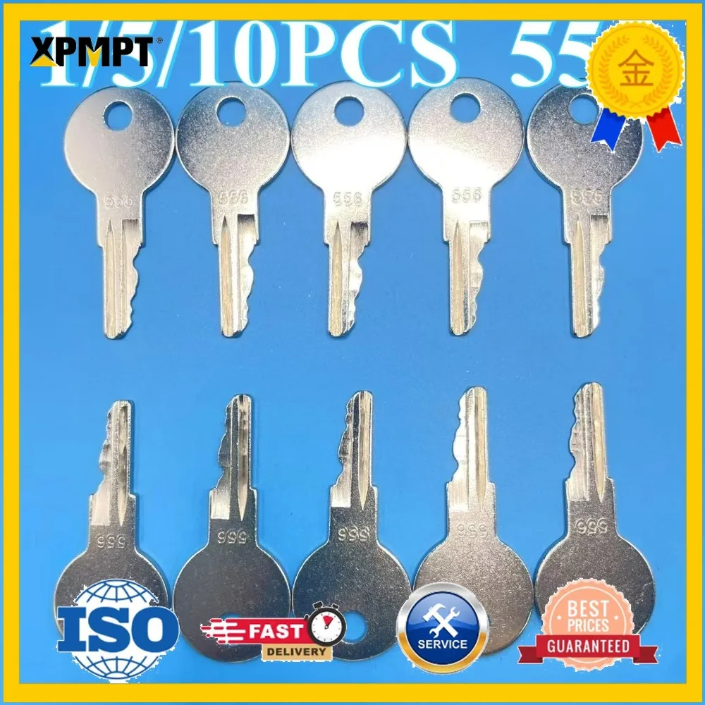 Фото Ключ зажигания 556 KEYS (1/5/10 шт.) PK556 642628 CL905512-R, совместимый с погрузчиками New Holland и подъемниками Hyster