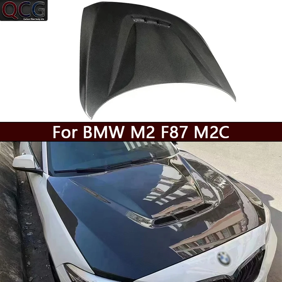 For BMW M2 F87 M2C Carbon Fiber Hood Engine Cover Car Headliner  P Style Car Accessories Upgrade body kit