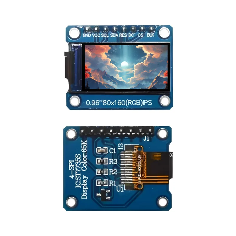 หน้าจอแสดงผล TFT LCD ขนาด 0.96 นิ้ว แบบ SPI ความละเอียด 80x160 ใช้ไอซีไดรเวอร์ ST7735 หน้าจอแบบแท่งยาวสีสันสดใส โมดูลหน้าจอ LCD ขนาดเล็กสำหรับ Arduino