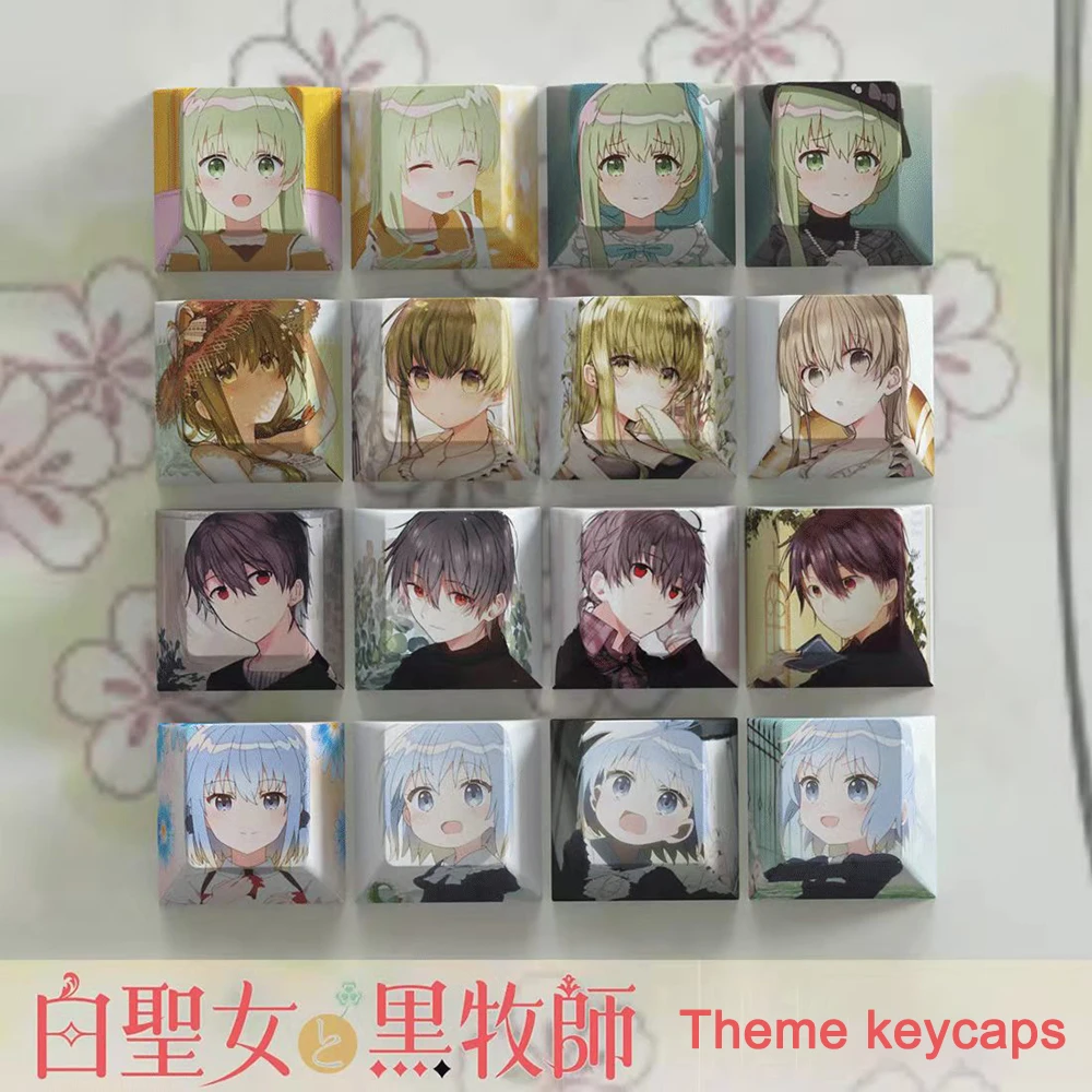 

4 Keys/set Keycaps Girls Frontline PBT Dye Sublimation Key Caps For MX Switches Cherry Profile Anime Cartoon Keycap Accessories