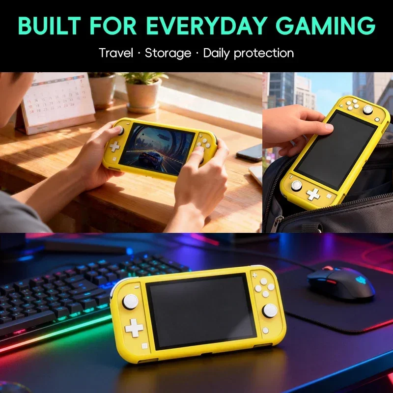 DATA FROG Snap On Magnetic Hard Plastic Protective Cover Clear Acrylic Screen Shield For Switch Lite Console view 5