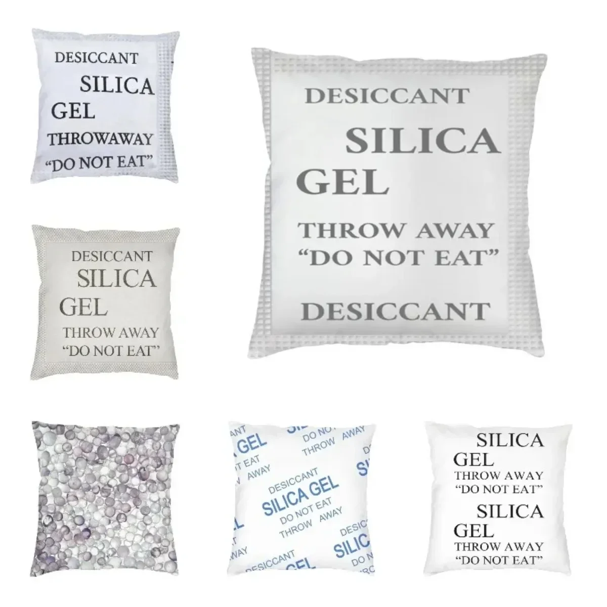 Silica Gel Package Cushion Cover 40x40cm 16x16Inch Home Decor 3D Print Throw Pillow Case for Car Two Side 45x45cm 18x18Inch