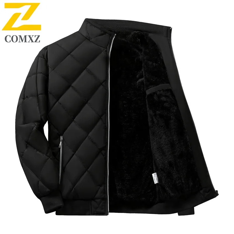 

COMXZ 2025 Men's Winter Stylish Jacket New Casual Baseball Jacket Fashion Baseball Collar Warm Cold Resistant Coat Jacket