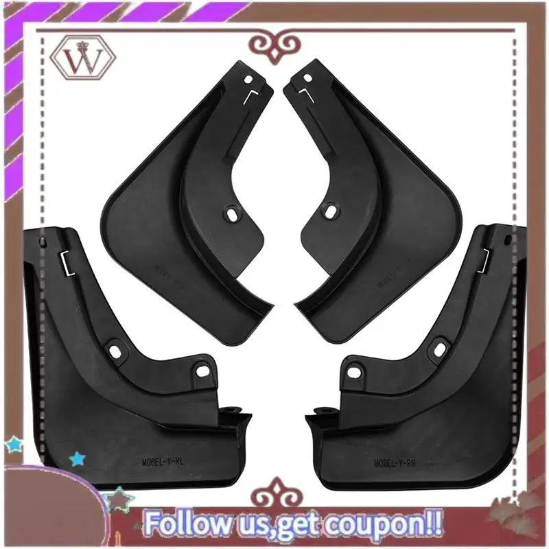 

A57E-Car Mud Flaps Splash Guard Mudguard Mudflaps Fender External Cover For Tesla Model Y 2021-2024 Small Version