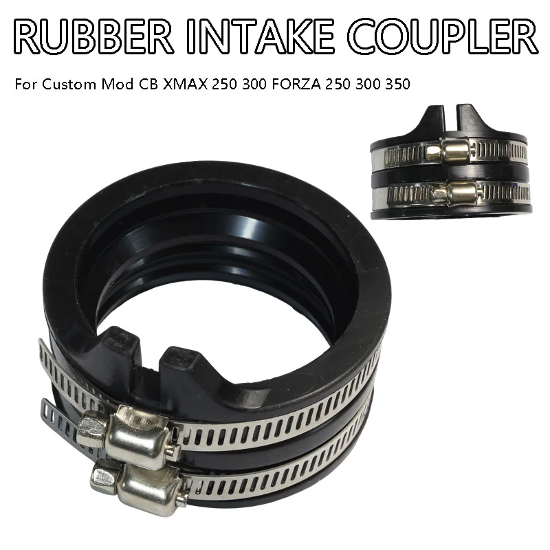 

Intake Coupler Throttle Body Boot Carburetor Adapter 45.5mm ID 55mm OD With Clamps Custom Mod CB XMAX FORZA 250 300 FORZA 350