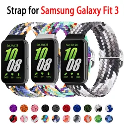 Adjustable Nylon Strap for Samsung Galaxy Fit 3 Breathable Replacement Accessories Bracelet Elastic for Samsung Fit3 Band