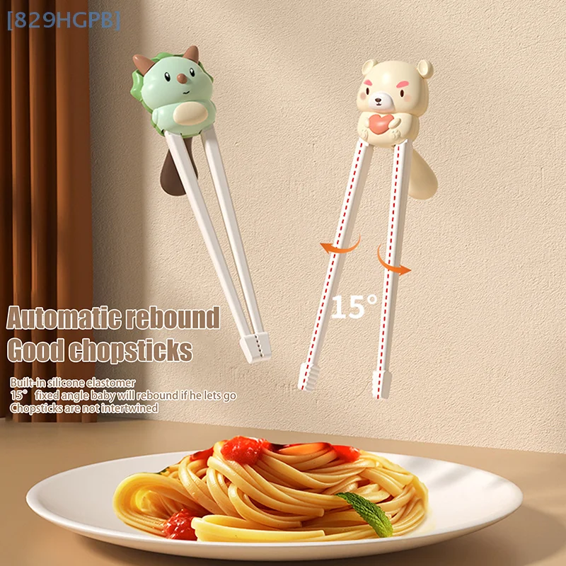 

1 Pair Cartoon Animal Chopsticks Baby Kids Training Tableware Food Sticks For Children Cute Bear Elementary Learning Chopstick