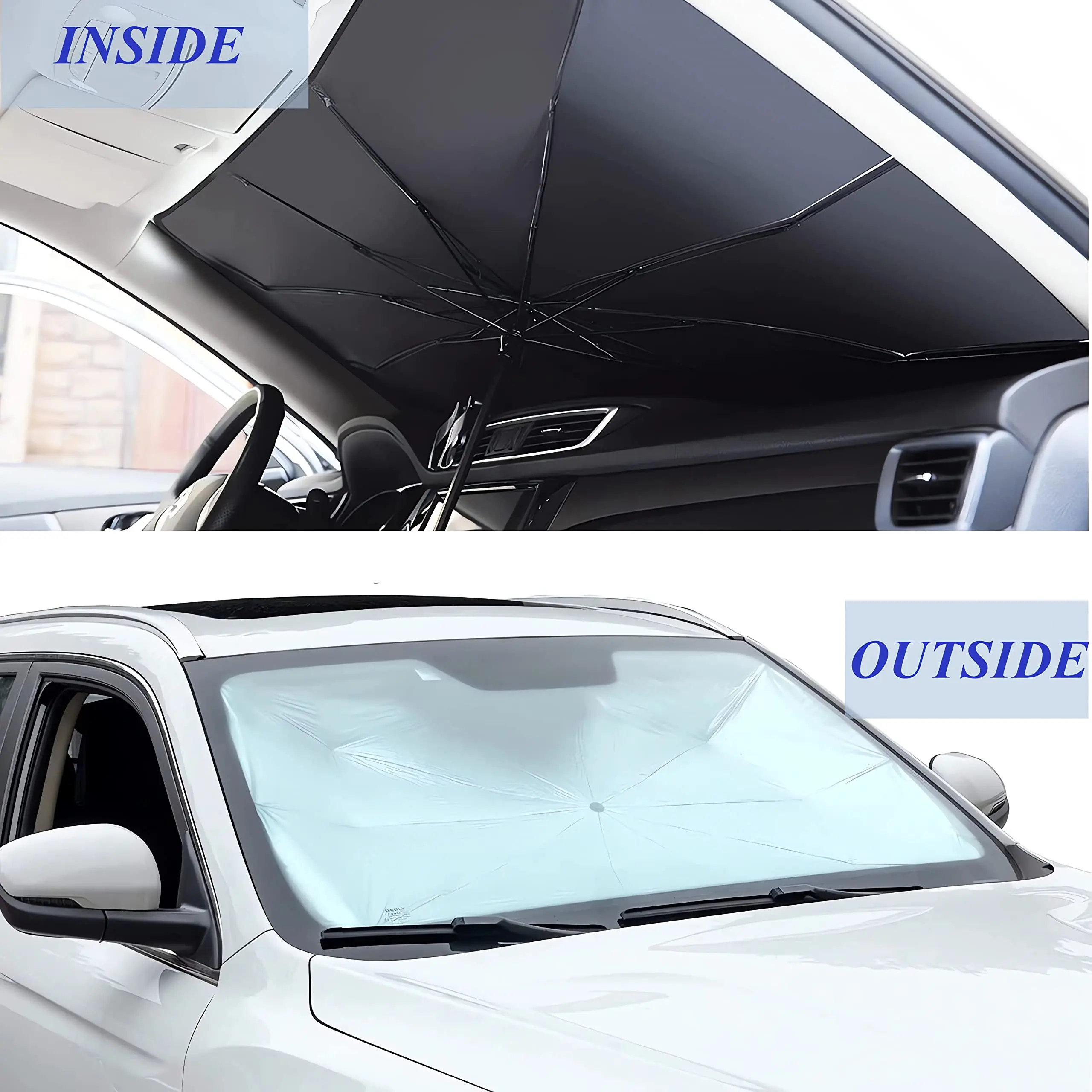 Pare-soleil Pliable pour Fenêtre Avant de Voiture, Isolation Thermique, Nik, Anti-âge, 1 Pièce