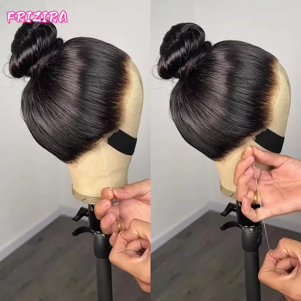 

360 Full Lace Drawstring Wigs Human Hair 30 Inch Bone Straight Wig Human Hair 13X4 HD Lace Front Wigs Human Hair Pre Plucked