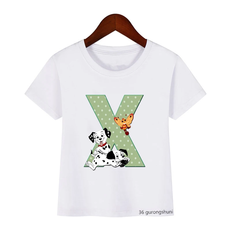 T-shirt Voor Jongens/Meisjes Brief Print Custom Naam Tshirt Birthday Party Gift Kleding Mode Kinderkleding Tshirt Tops