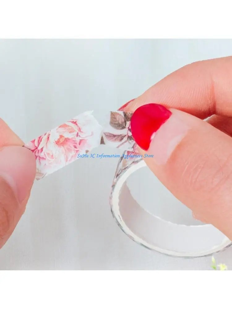 

Flower Decorative Tape Adhesive Paper Tape for Notebook Journal Photo Album