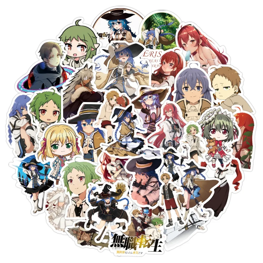 10/30/50PCS Rudeus Graylat Sylphyette Roxy Graylat Anime Character Stationery Sticker Office Supplies Multiple Styles Stationery