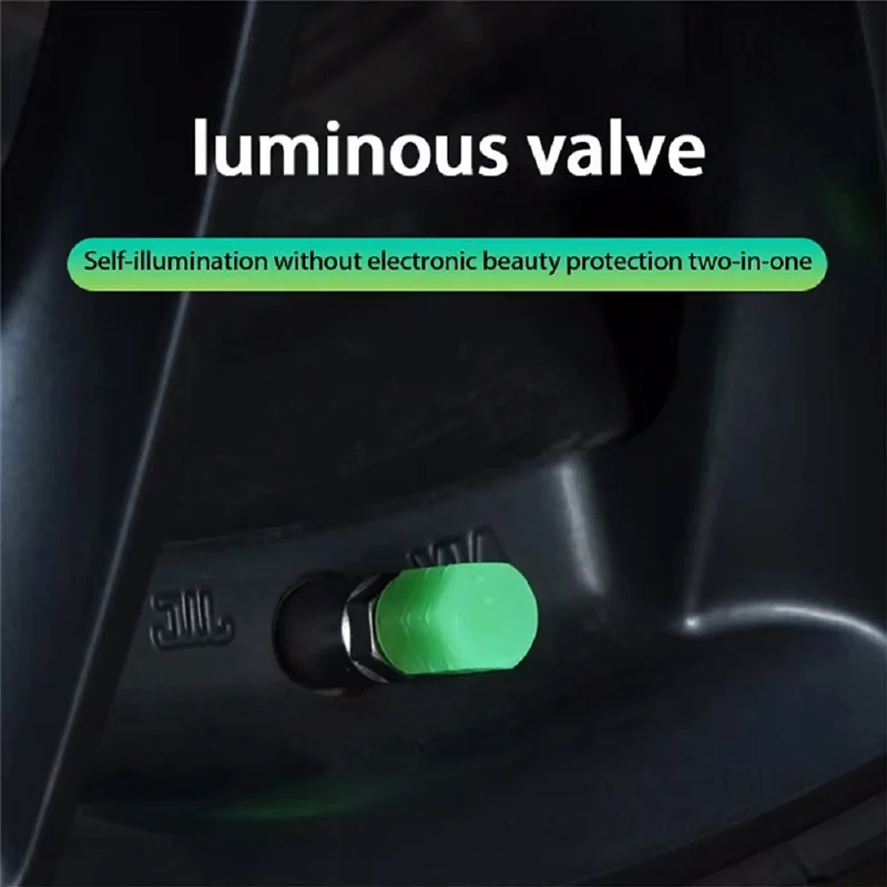 Car Luminous Valve Caps Waterproof Dustproof Tyre Hub Cover Decor For Opel Corsa D Astra Insignia Mokka Adam Combo OPC Vauxhall