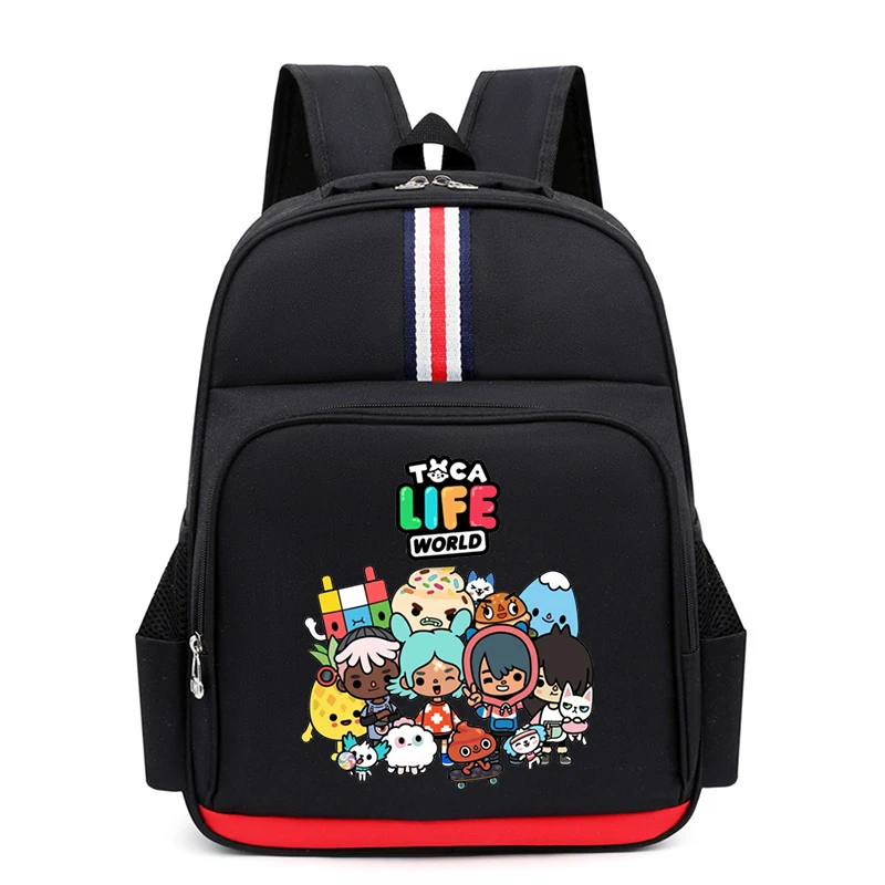 

Backpack for Kindergarten Boys Girls New Toca Life World Print Shoulder Schoolbag Students Zipper Bookbag Anime Kids Backpacks