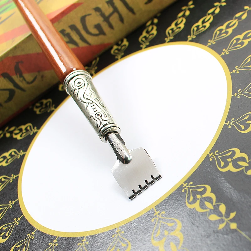 Arabic Calligraphy Pen Set – Includes Wooden Dip Pen, Antique Silver Holder, 10 Nibs and 2 Colors Ink Bottles