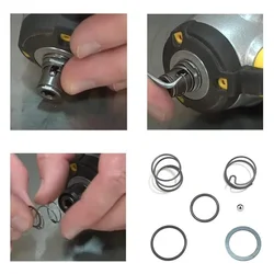 For Dewal，N078434 N089668 Springs Steel Ball Kit For 20V Impact Driver Spring Kits DCF885 DCF886 DCF836 Power Tool Parts