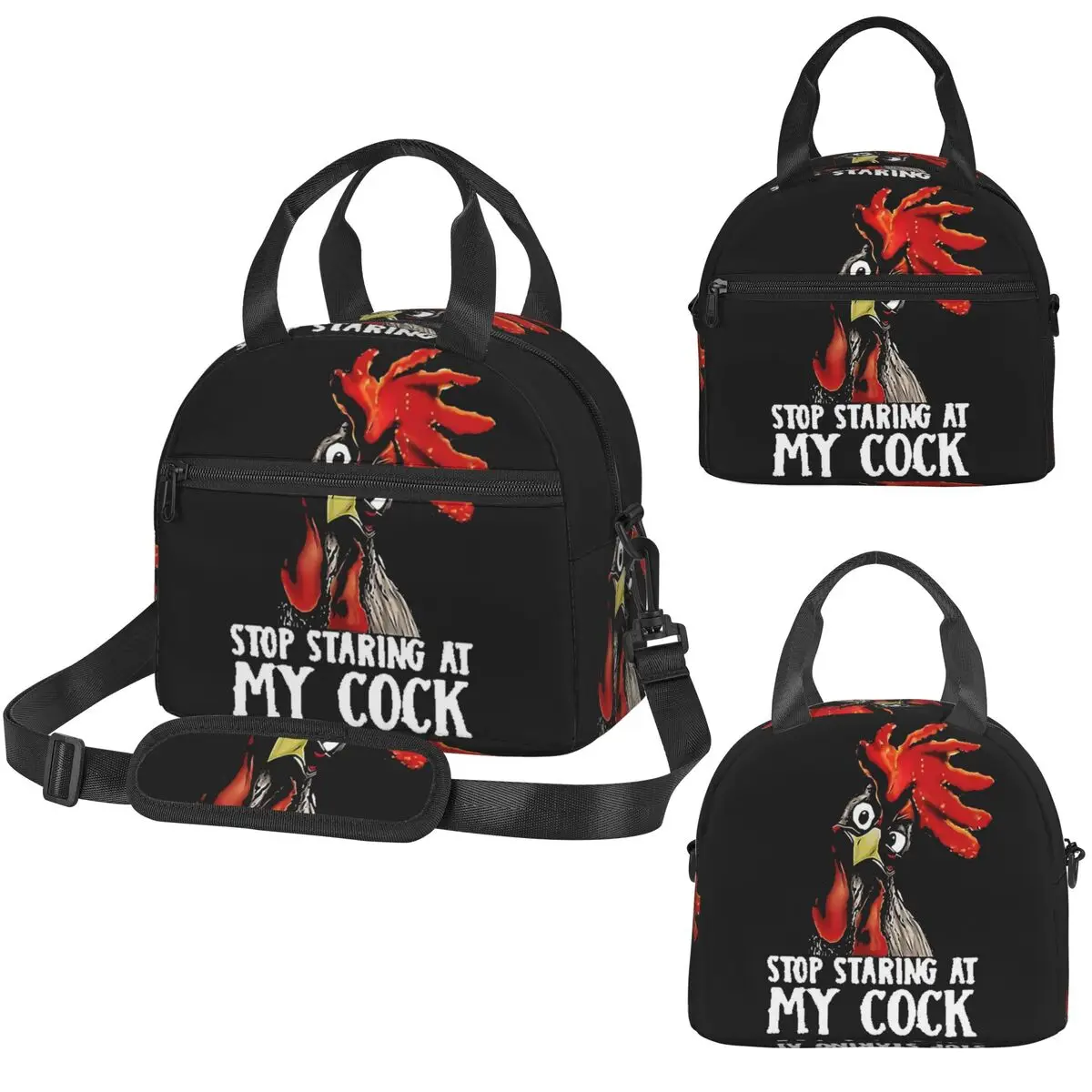 

Animals - Stop Staring At My Cock - Термосумка для обедов с изображением гангстерской курицы для детей, школьная термосумка-холодильник, сумка-тоут для обедов