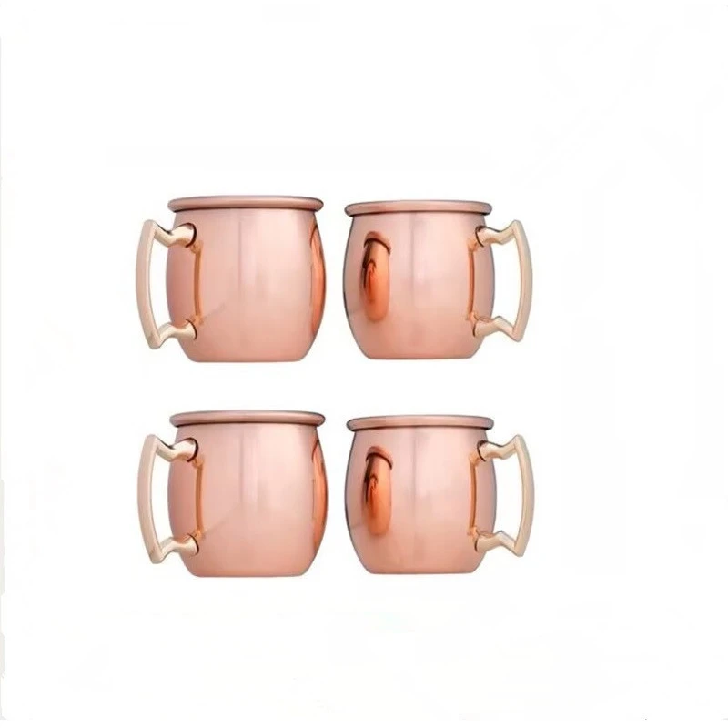 

4pcs Mini 2-Ounce Moscow Mule Copper Mugs Metal Mug Cup Personalized Cocktail Cup Stainless Steel Beer Wine Coffee Cup Bar Tools