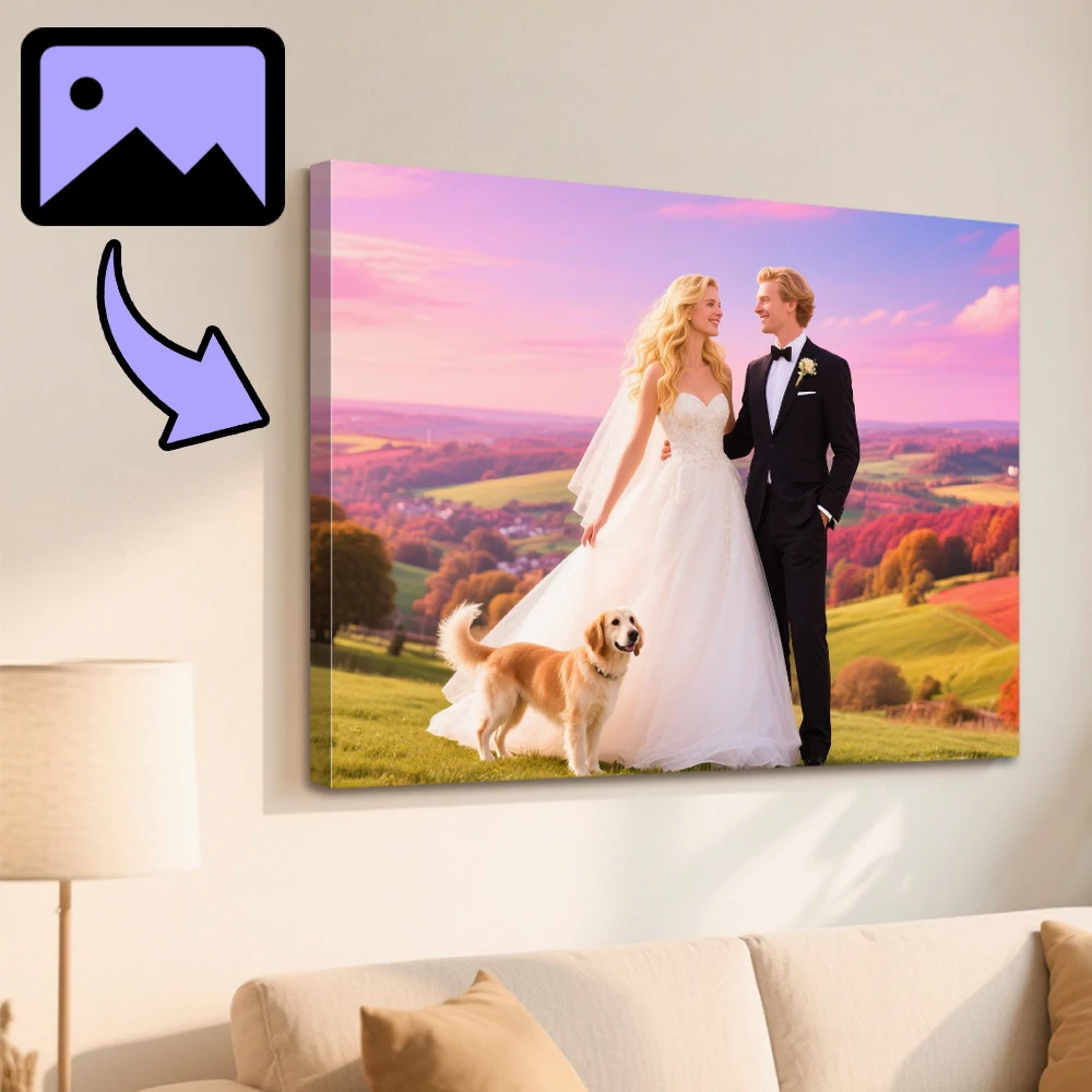 1 قطعة صورة مخصصة من القماش كبيرة الحجم ، هدية شخصية لتزيين الغرفة ، عناصر ديكور منزلي مخصص ، ديكور حائط ، هدية مخصصة