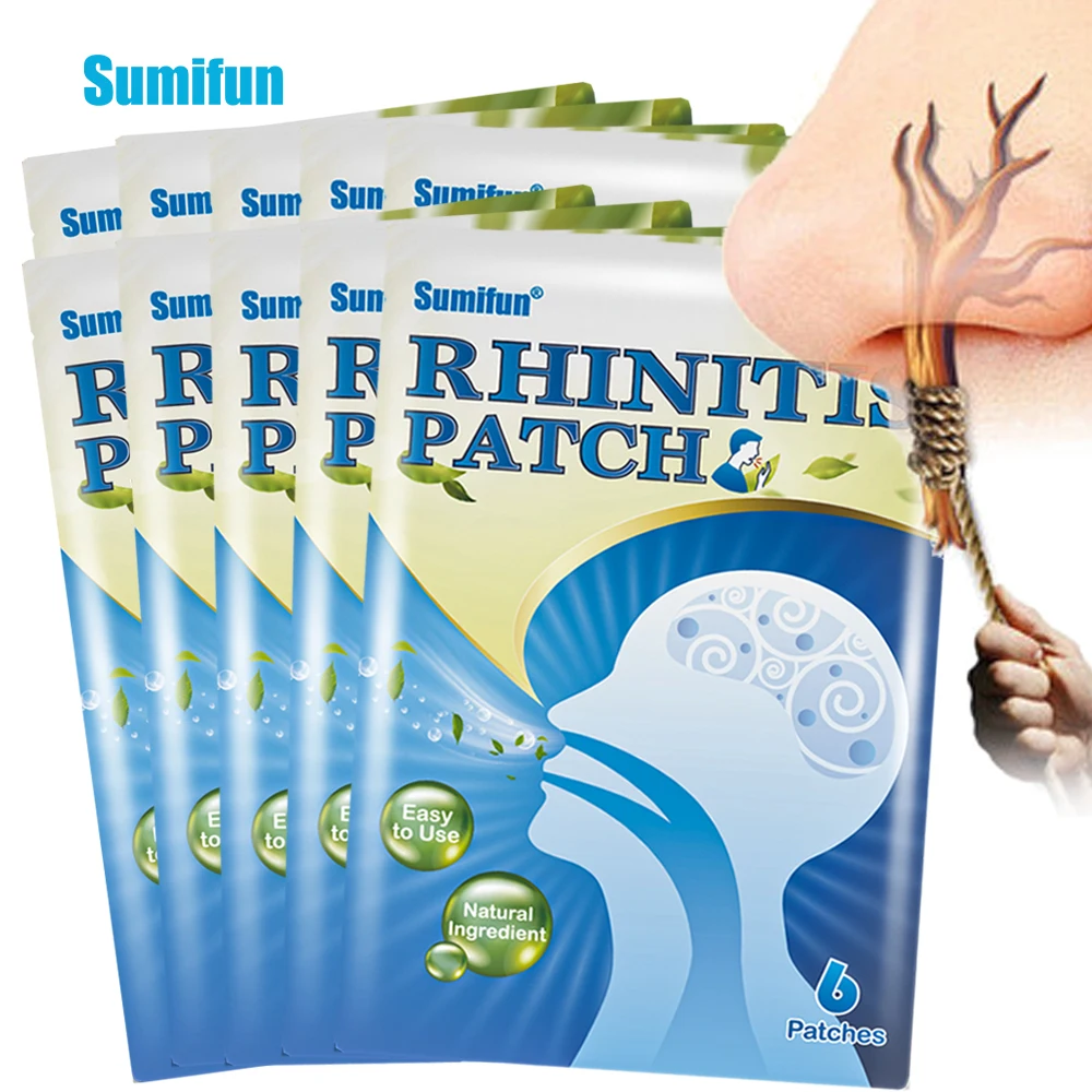 

6/30/60Pcs Sumifun Nasal Patch Rhinitis Sinusitis Treatment Plaster Cold Nasal Congestion Headache Medical Herbal Care Stickers