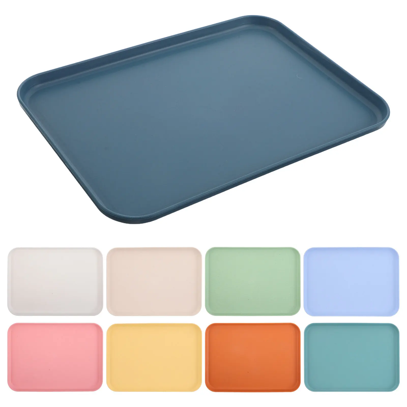 9Pcs Rectangular Food Tray Lightweight Durable Easy to Clean for Cafeteria School Lunch Bbq Party Meal Trays Rectangular Tray