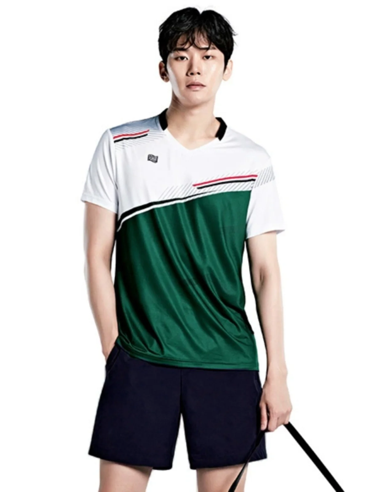 

PGNG Новый наряд для бадминтона Qui Dry, дышащий спортивный комплект, футболка из ледяного шелка, тренировочная футболка, T orm ex Fitn Gear