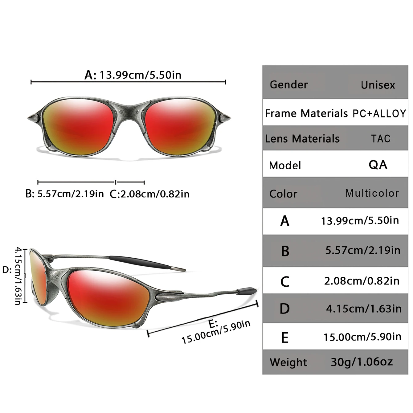 Men Women Sunglasses Metal and Plastic Light weight Frame UV400 Outdoor Sports Fishing Cycling Running, Hiking, Driving Goggles