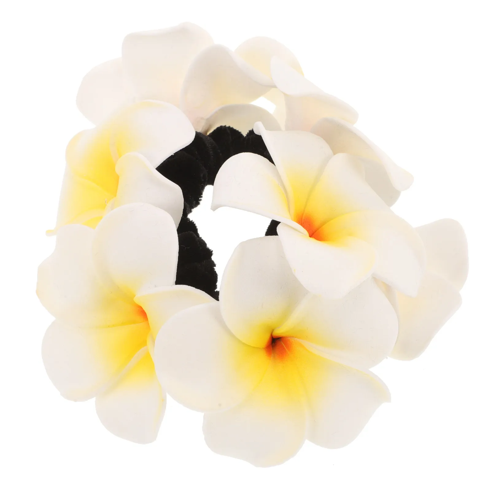 Hawaiian Flower Hair Tie Lightweight Floral Hair Band for Summer Festivals Weddings Beach Beach Vacation Ponytail Holder Women