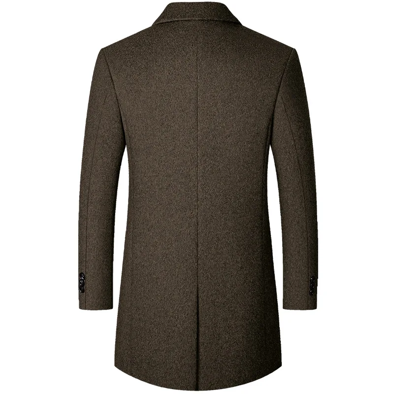 High Quality Winter Coats Male Business Casual 40% Wool Trench Coats Men Long Wool Blends  Winter Jackets Trench CoatsSize 4XL