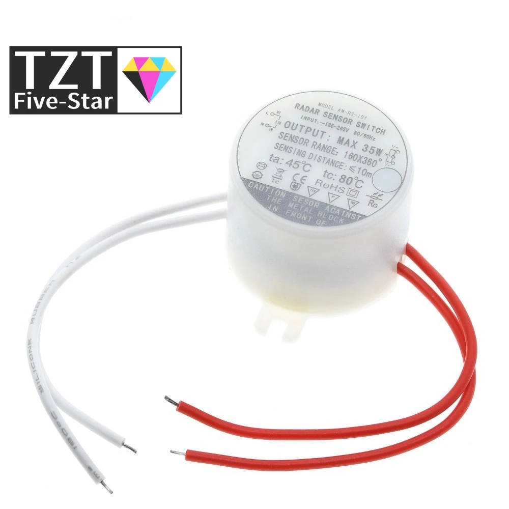 New Electric 35W Circular Radar Microwave induction sensor switch instead of the human body infrared induction switch sensors